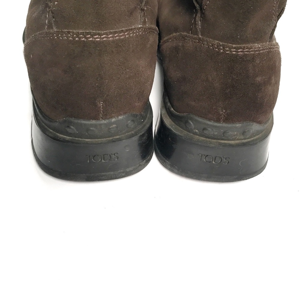 SOLD Tod’s Men’s Brown Suede Leather Lace-Up Boot - Picture 4 of 5